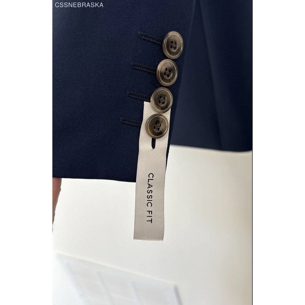 Stafford Navy Performans Travel Classic Fit - Size 42R‎